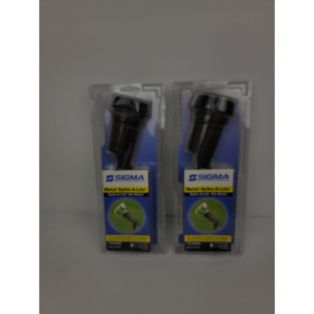 2 Pack Sigma Metal Spike-A-Lite Outdoor Floodlight 14792GN Black 150W Par 38